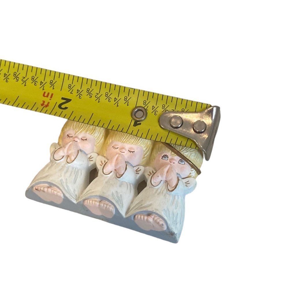 Vintage Hallmark Brooch Brooch Angel Christmas. 3 Angels with halos. - Picture 3 of 6